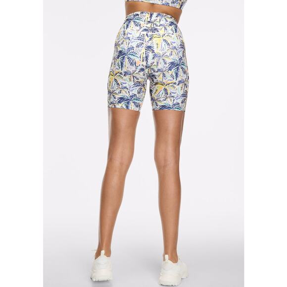 Peloton Cadent High Rise Bike Short Scribble Palm Print 7in | Retail $69 | Sz M - Picture 2 of 8